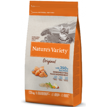 Nature Variety Gato Adulto Sterilised Salmão 1,25kg